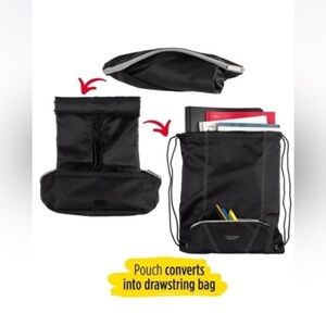 Five Star Black Convertible Pouch Bag